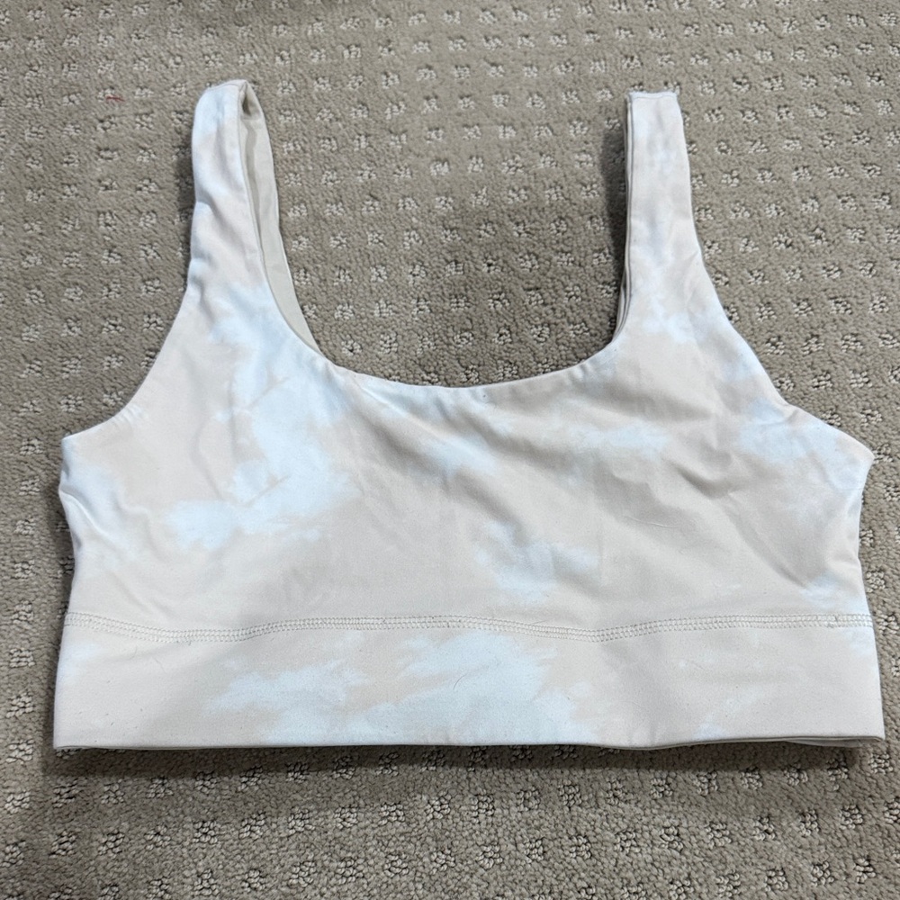 Fabletics Cream Sports Bra